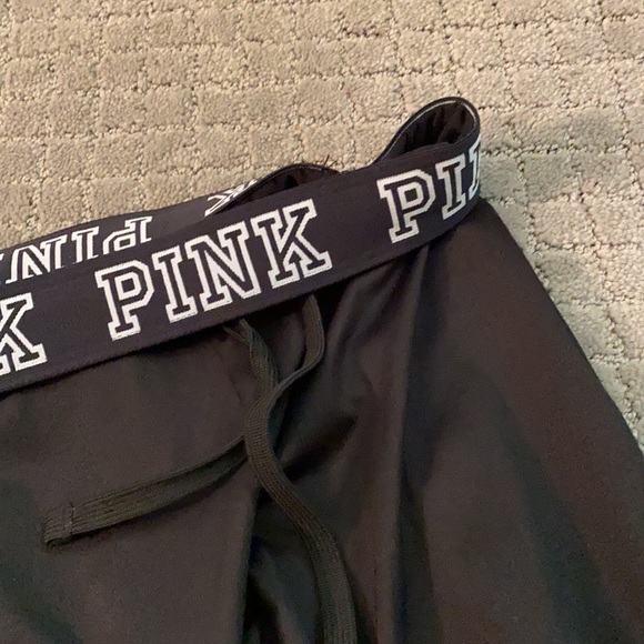 🦋4/$20 SALE - Black joggers from VS pink with logo band - Picture 3 of 3